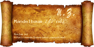 Mandelbaum Zénó névjegykártya